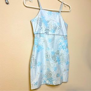 Gorgeous Girls Silver Blue Mini Dress Size 11/12 NWT!